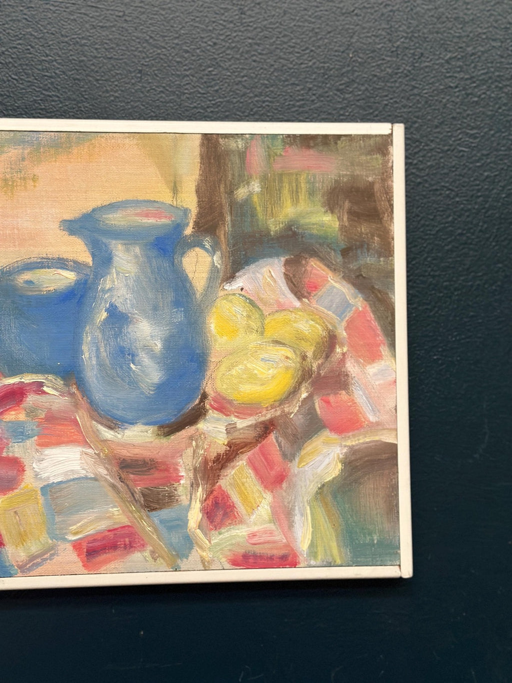 “Blue Jugs and Lemon” by Off