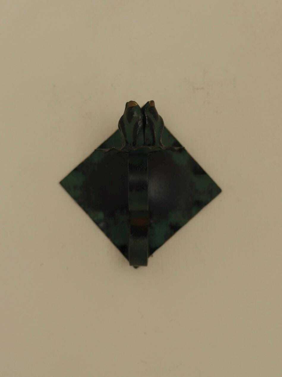 Pair of Vintage Metal/Brass Swedish Verdigris Sconces