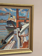 “Steamship in Harbor” By NL