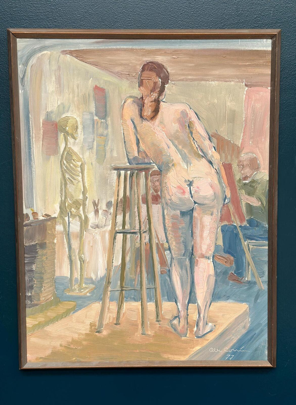 “Female Model in the Studio” by Olle C – Dated 1977