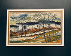 “Landscape with Houses and Trees” by Stig Hallblom