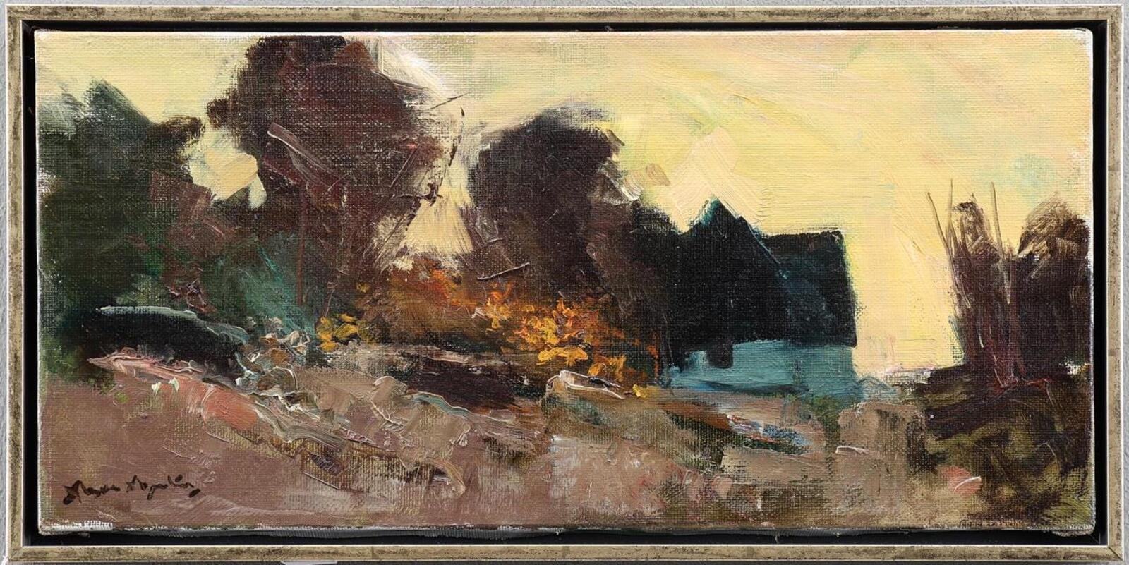 “Landscape with Blue Hut” by Arne Aspelin