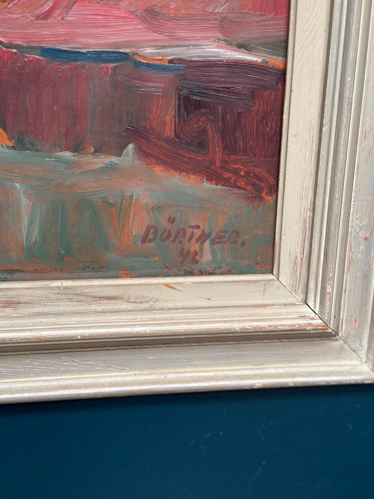 “Färgstarkt landskap” by Gustaf Börtner 1946