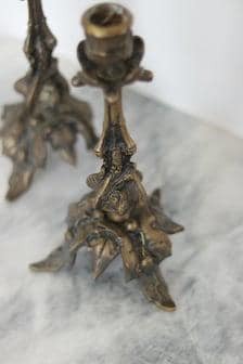 Pair of Swedish Brass Candleholders