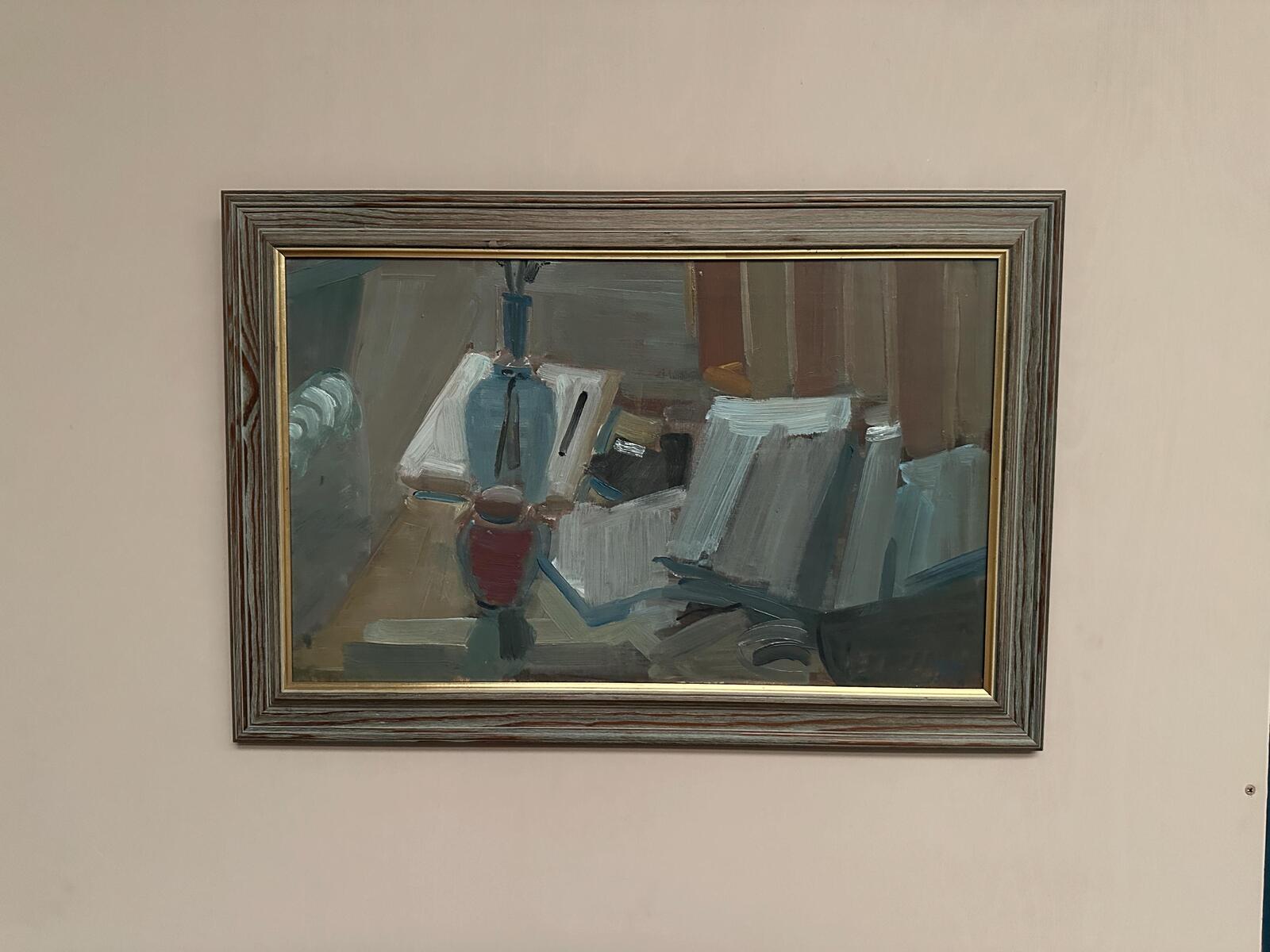 “Vase and Books” by Gösta Stawåsen