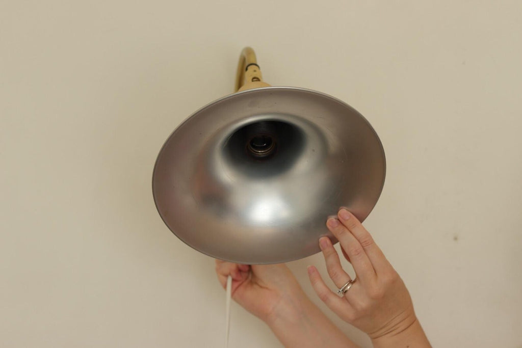 Danish 1960's Pair of Statement Trump Shape Lights in Brass, designed by Börje Claes for Norlett Elit.