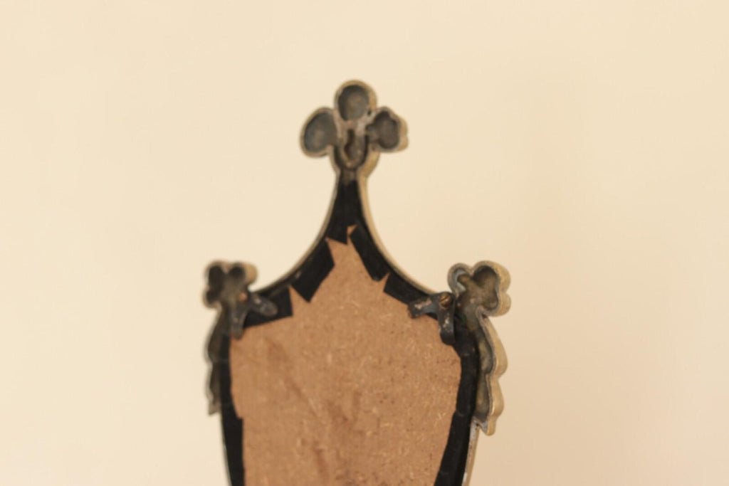 Pair of  Vintage Double Arm Italian Brass Sconces with Mirror