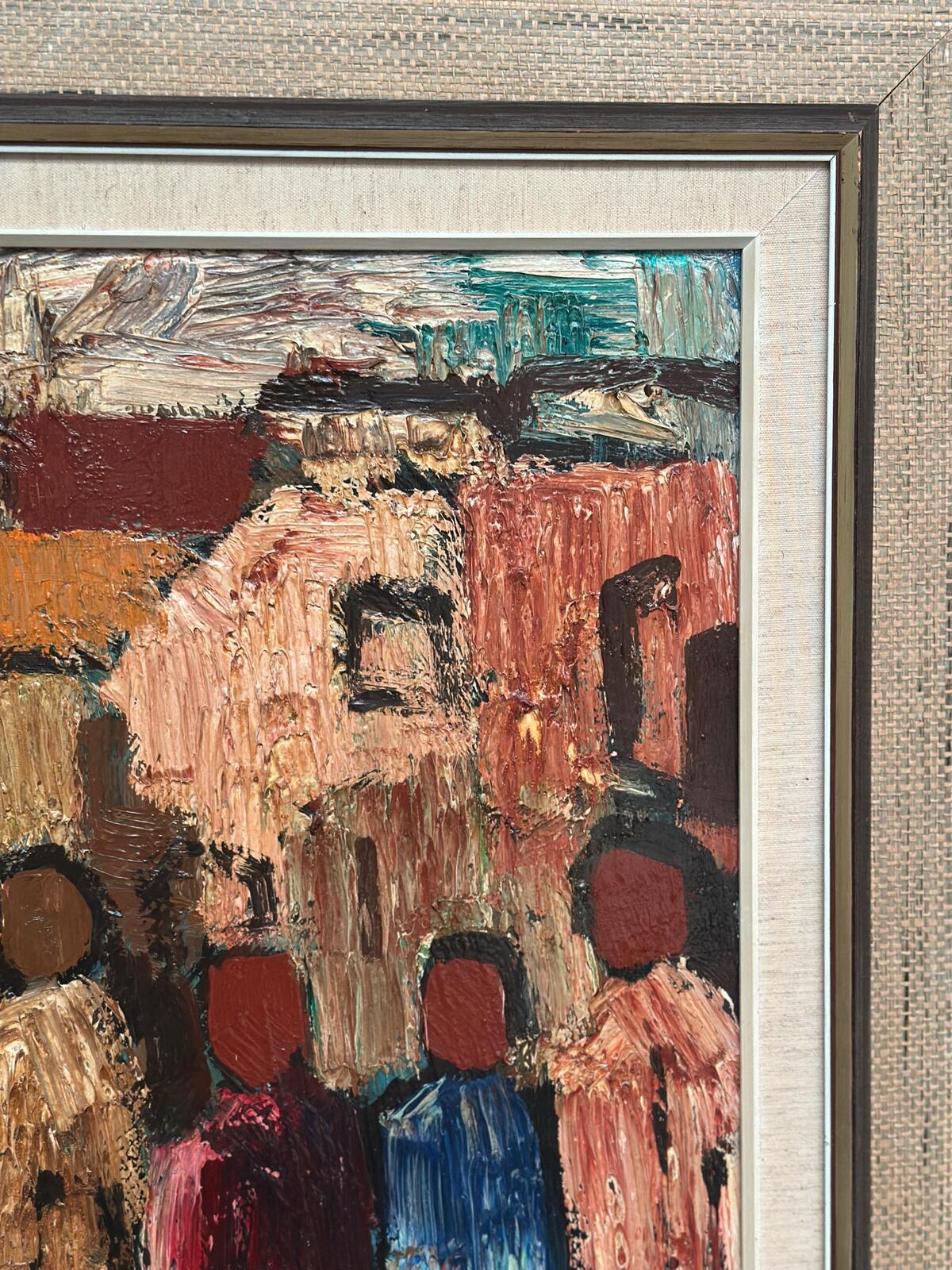 “Abstract Figures with Buildings” by Gösta Falck
