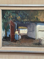 “Villagers in Courtyard” by Axel Hamborn