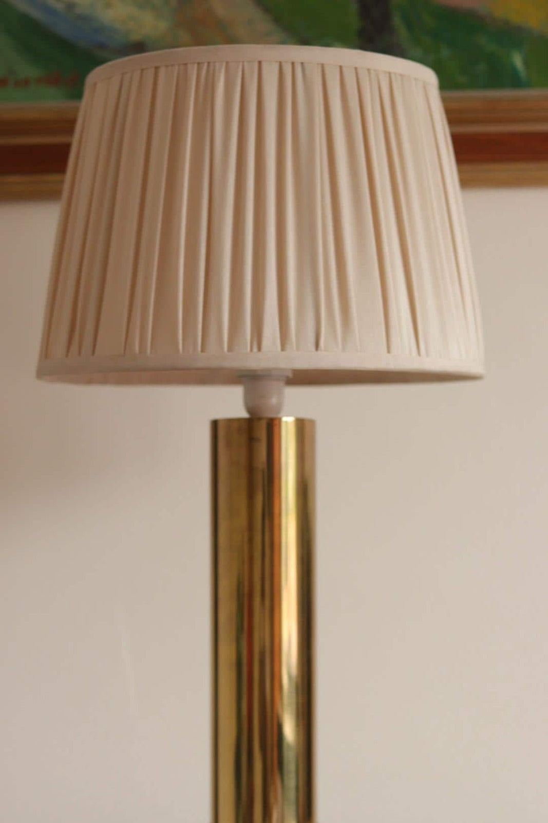 1960's Mid Century Swedish Large Brass Table Lamp by  Bergbom, Model B 010