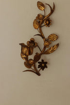 Pair of Mid-Century Italian Gilded Metal Sconces