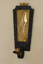 Pair Of Mid Century Swedish Brass and Wrought Iron Sconces with Bird Motifs