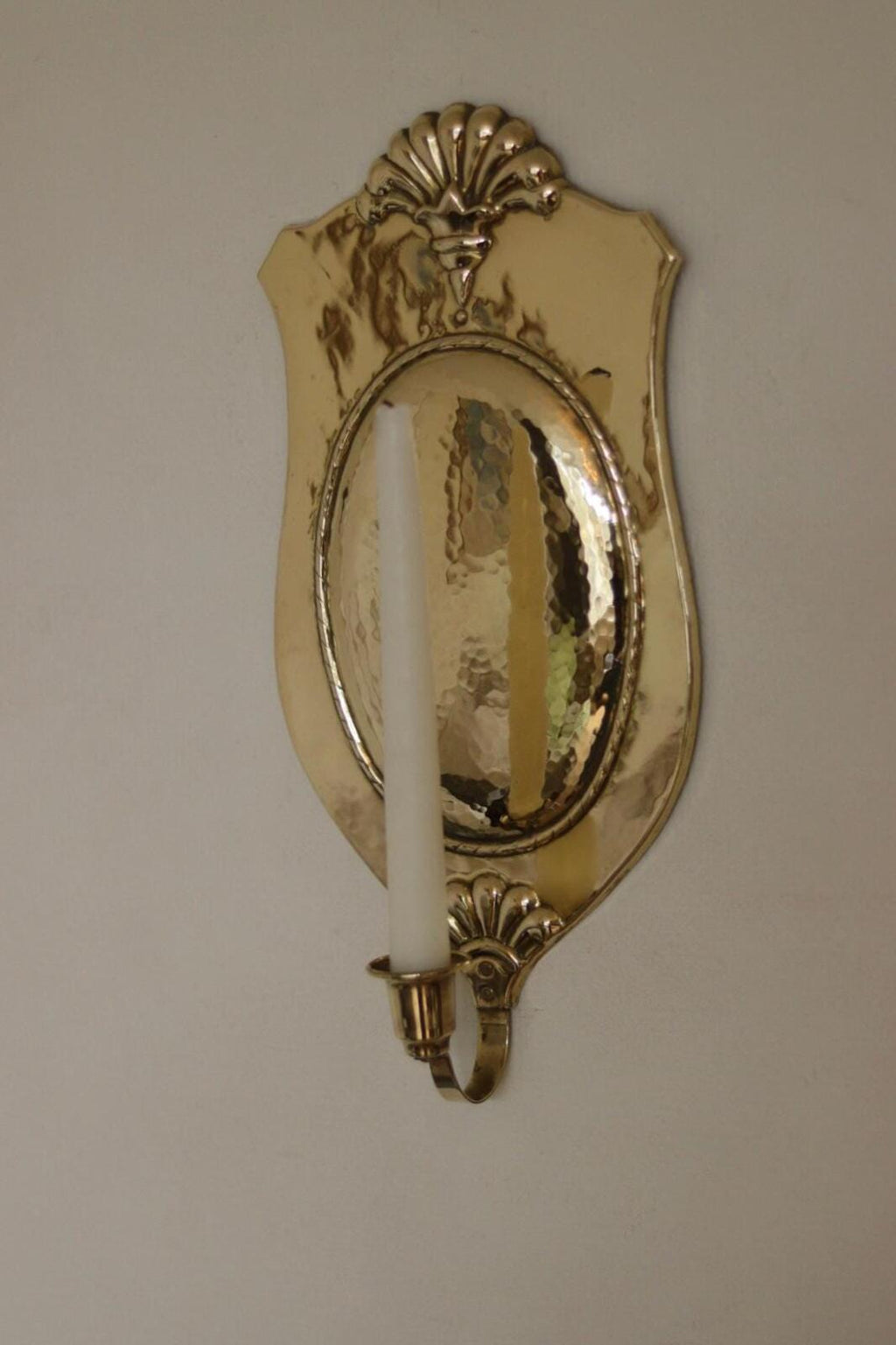 Pair Of Mid Century Swedish Brass Sconces