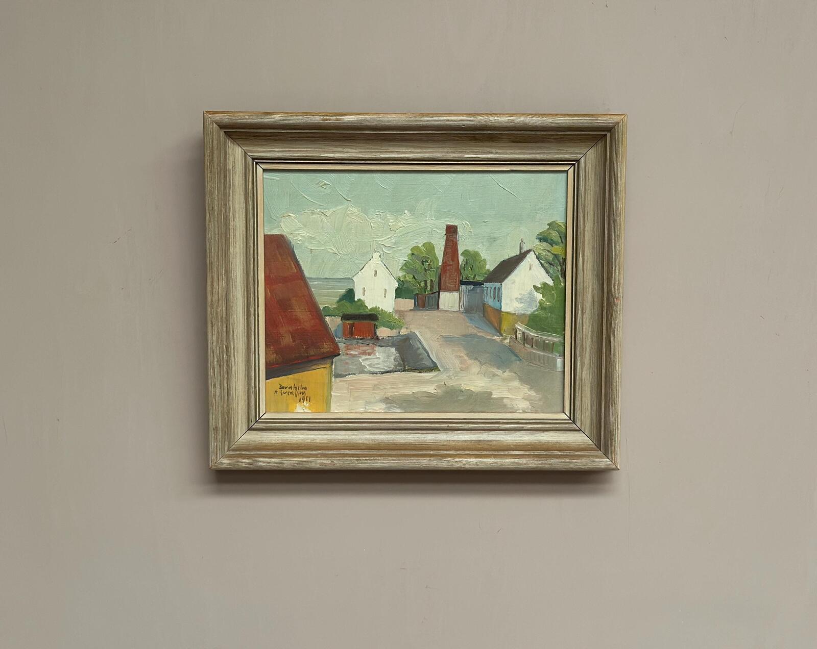“Barns with Red Chimney” by A Svensson