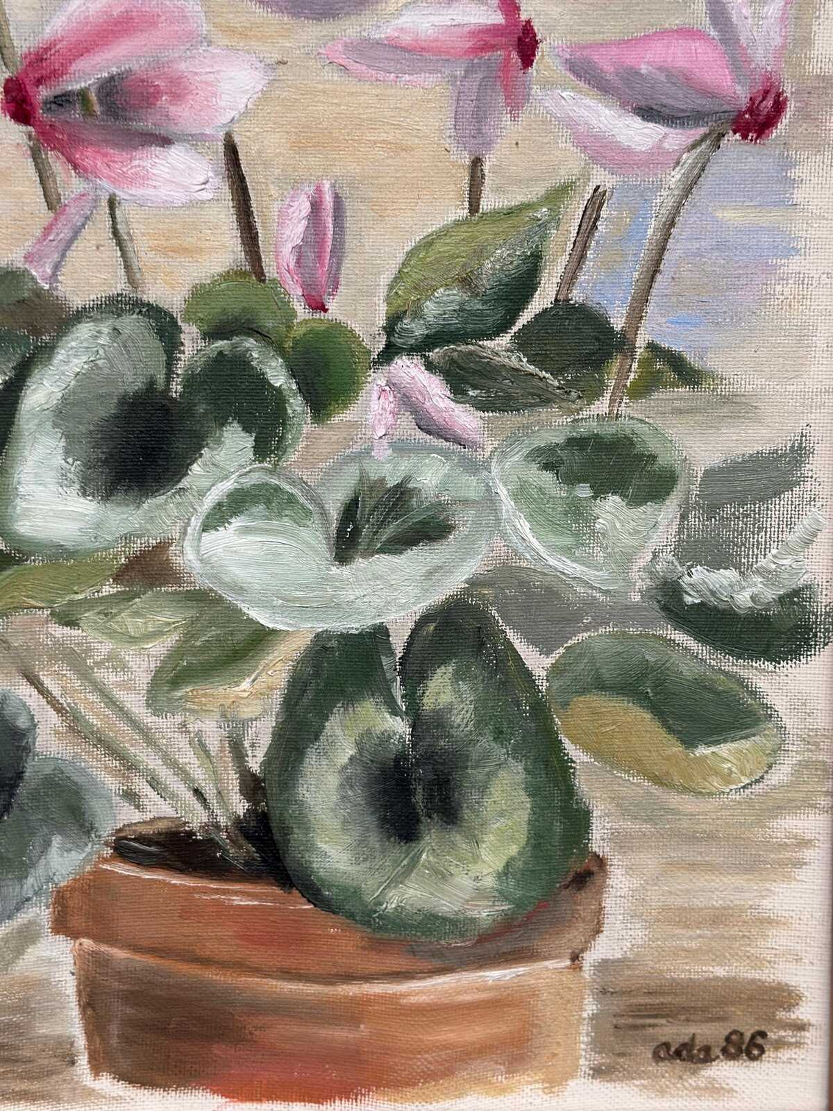 “Still Life with Pink Flowers ” by ADA