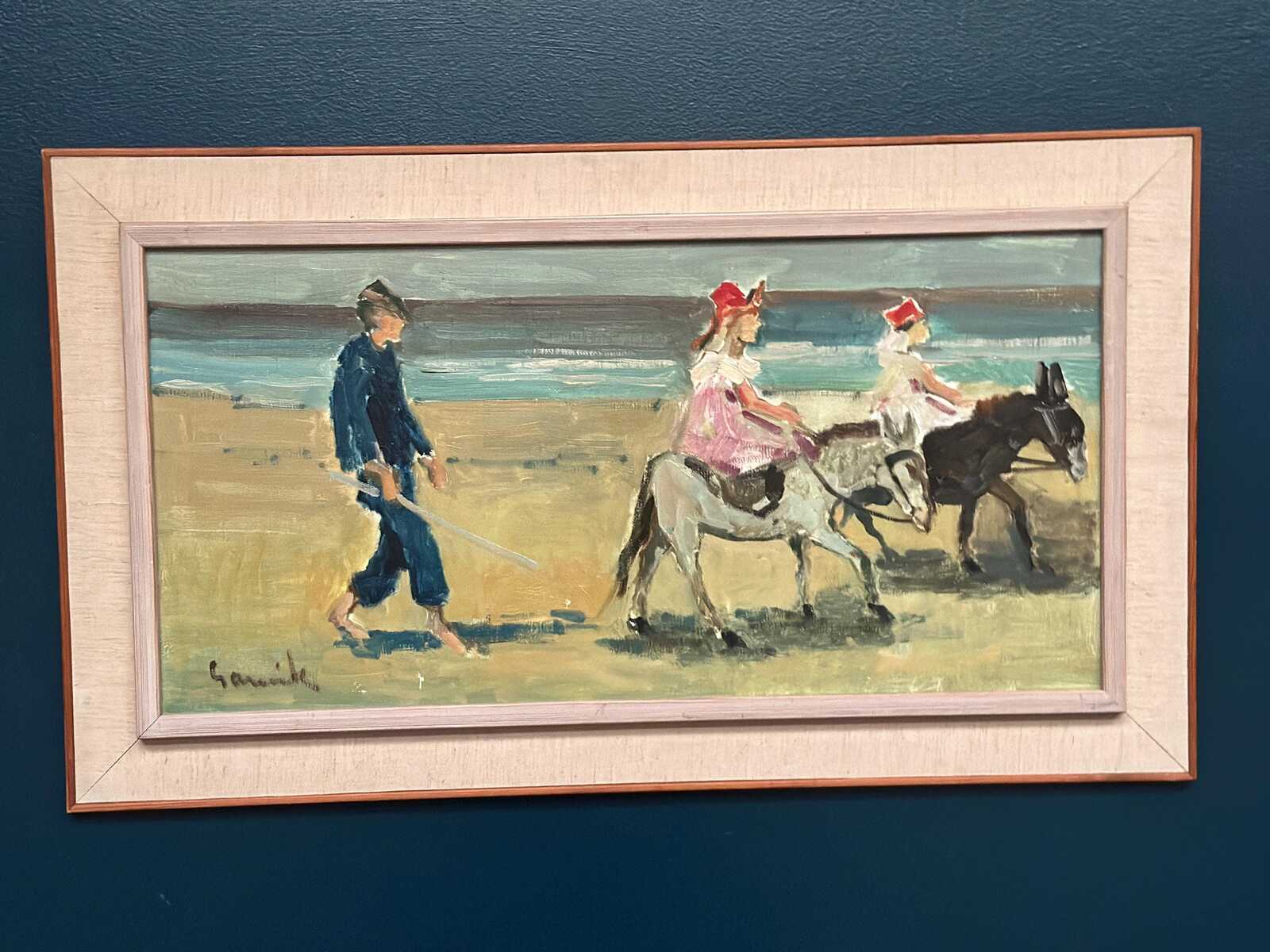 “Children on Donkeys at the Beach” by Tage Gavik