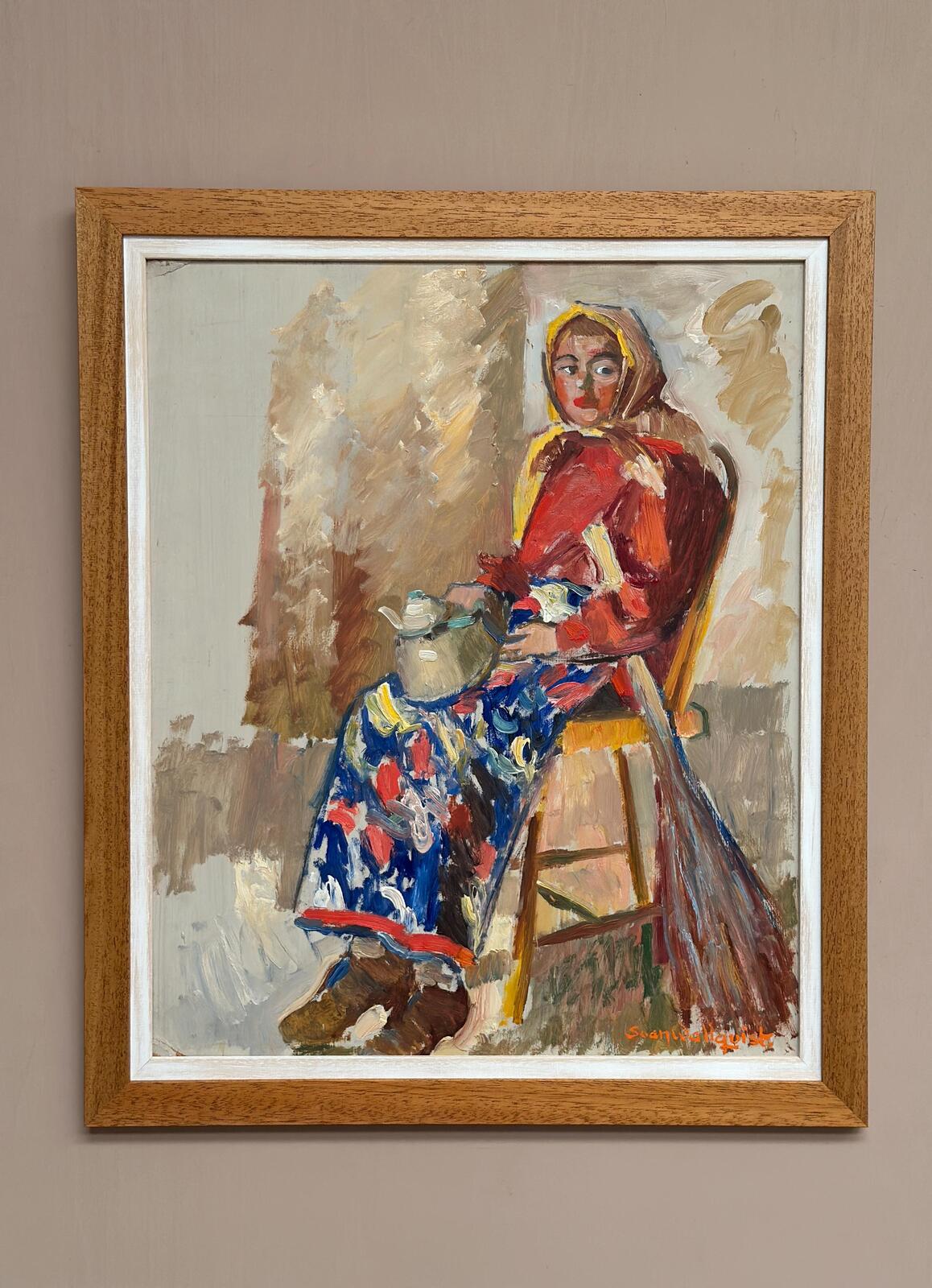 “Woman with Broom and Teapot” by Svan Wallquist