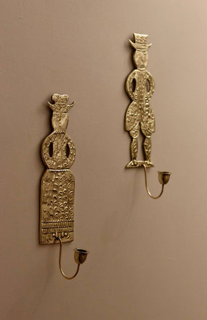 Pair of Mid-Century Brass Danish Sconces