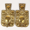 Pair Large baroque Style Mid Century Swedish Brass Sconces