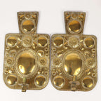 Pair Large baroque Style Mid Century Swedish Brass Sconces
