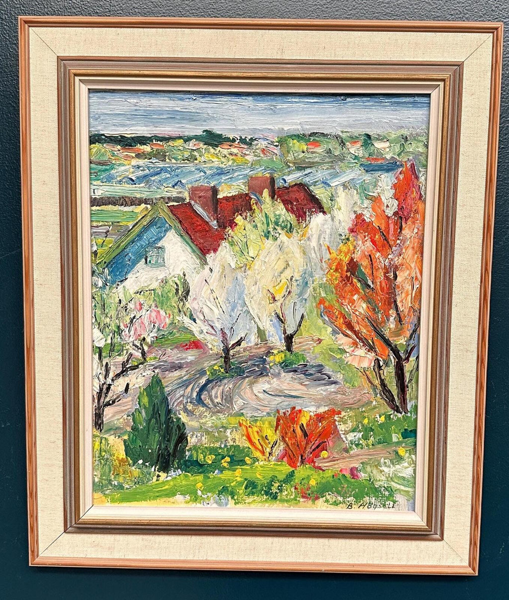 Landskap med hus” by Birgitta Högsell