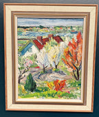 Landskap med hus” by Birgitta Högsell