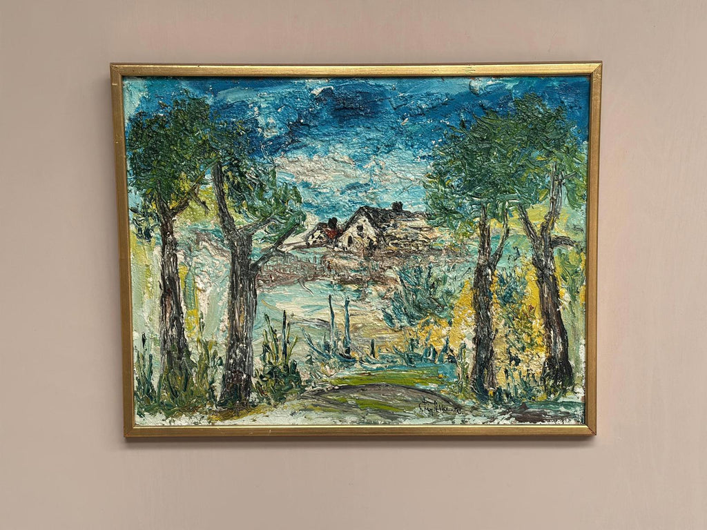 “Cottage Between Trees” by Stig Allan