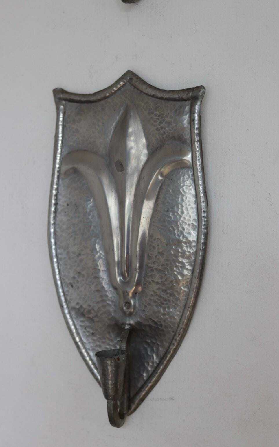 Pair Of Swedish Pewter Sconces