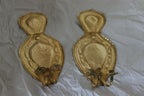 Baroque Style  Mid-Century Brass Swedish Sconces