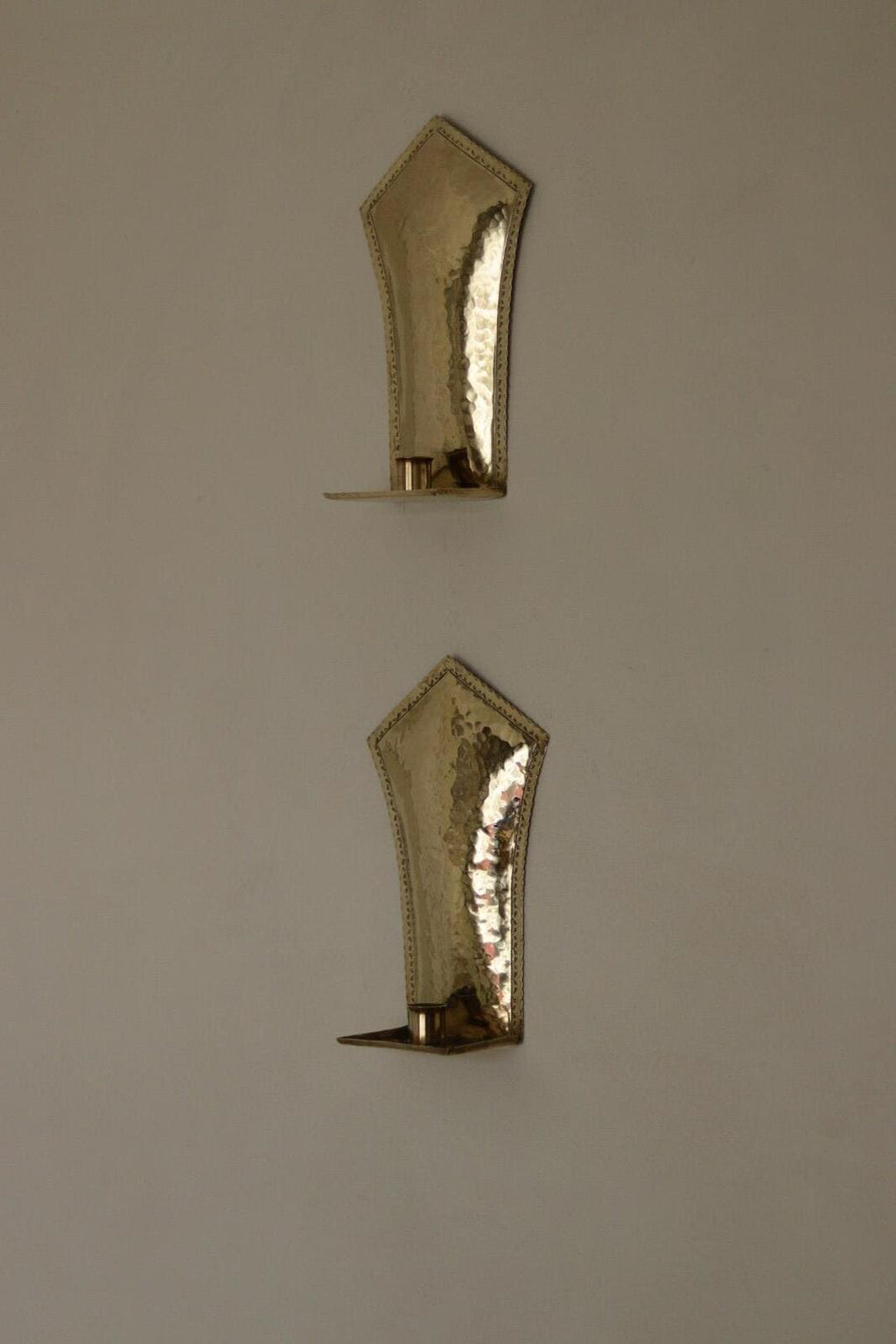 Pair Of Mid Century Swedish Brass Sconces