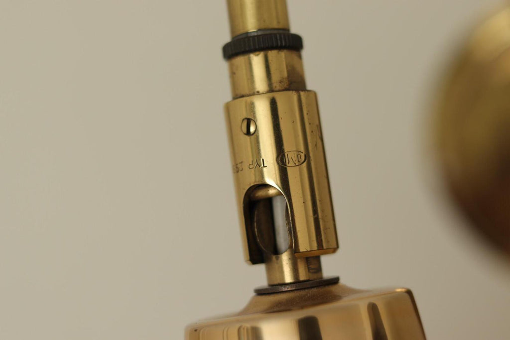Danish 1960's Pair of Statement Trump Shape Lights in Brass, designed by Börje Claes for Norlett Elit.