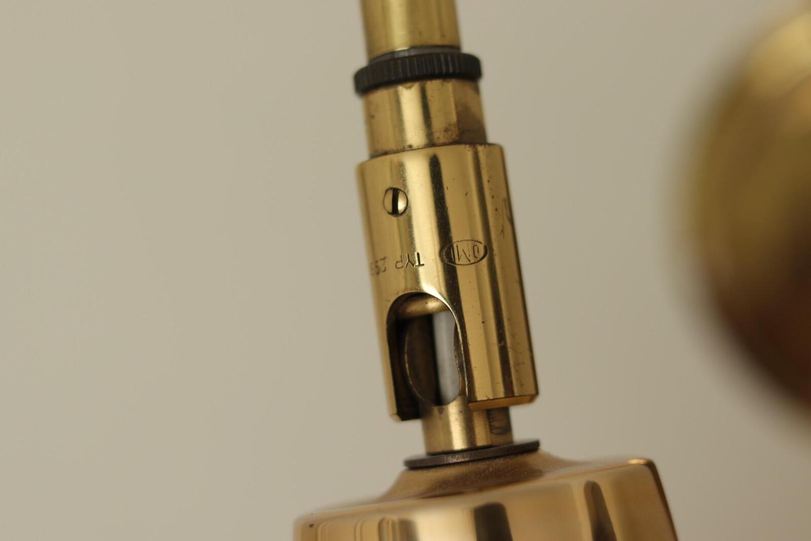 Danish 1960's Pair of Statement Trump Shape Lights in Brass, designed by Börje Claes for Norlett Elit.