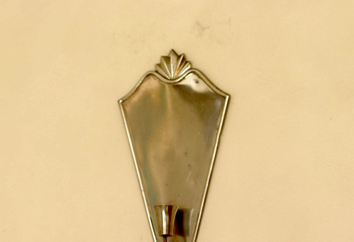 Pair Of Swedish Pewter Sconces By Ystad Tenn