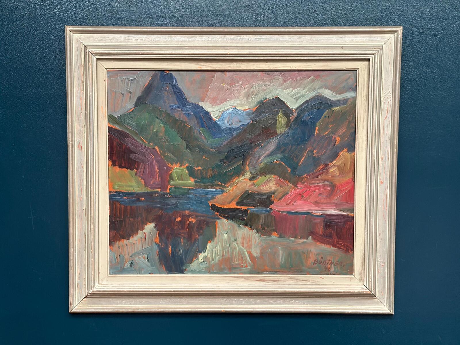 “Färgstarkt landskap” by Gustaf Börtner 1946