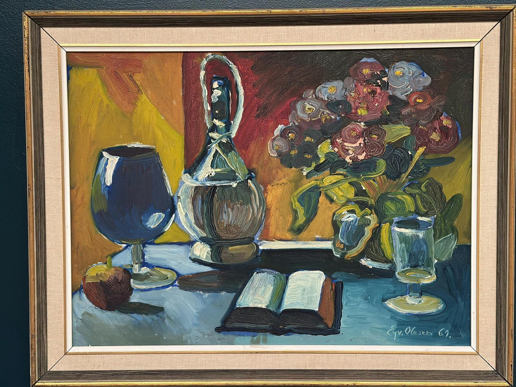 “Book and Flowers” by Eyvind Olesen