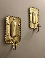 Pair of Mid-Century Swedish Brass Sconces by A. Eriksson Linberg