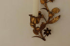 Pair of Mid-Century Italian Gilded Metal Sconces