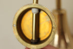 Danish 1960's Pair of Statement Trump Shape Lights in Brass, designed by Börje Claes for Norlett Elit.