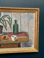 “Potted Plant and Green Bottle” by Åke Winnberg