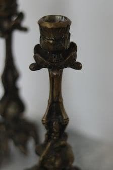 Pair of Swedish Brass Candleholders