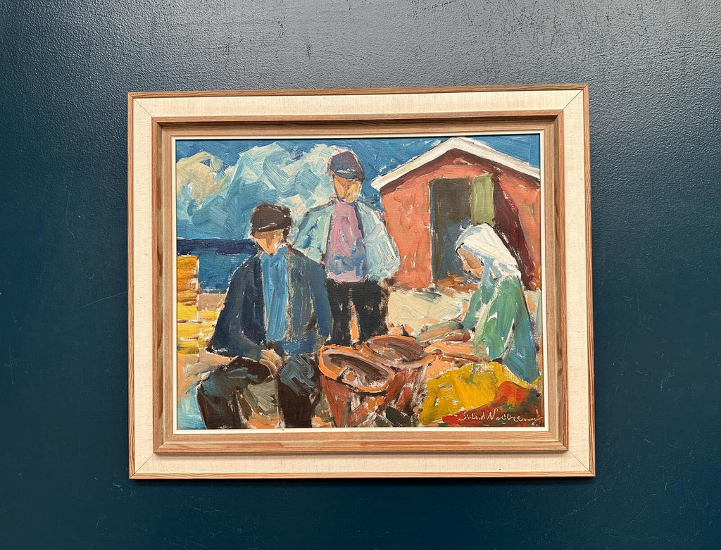 “Figures at the Fish Shed” by Svend Nielsen