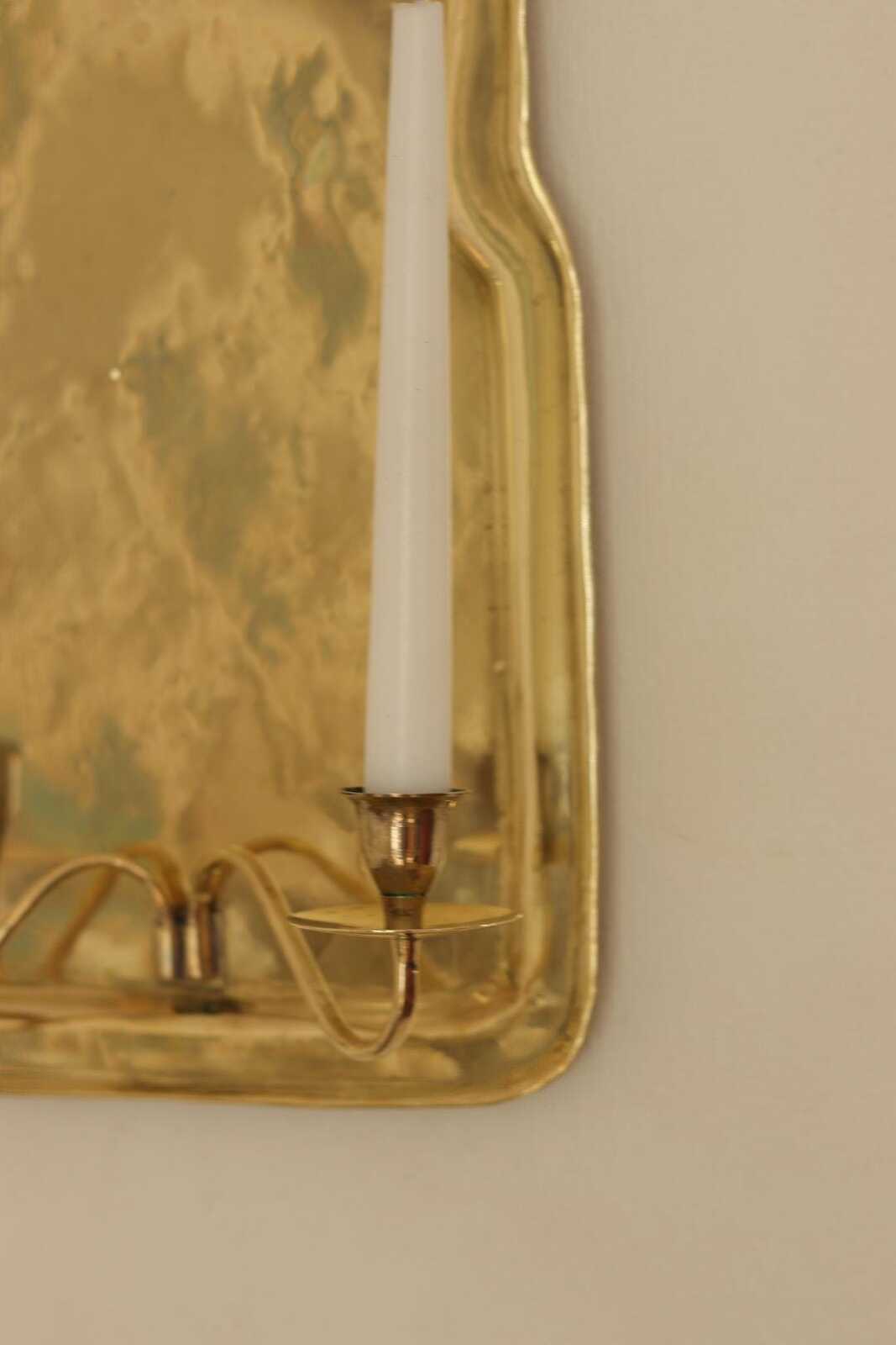 Pair Of Mid Century Swedish Brass Sconces