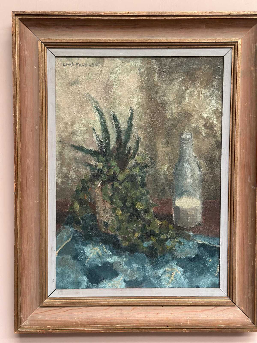 “Still Life with Glass Bottle” by Lars Falk
