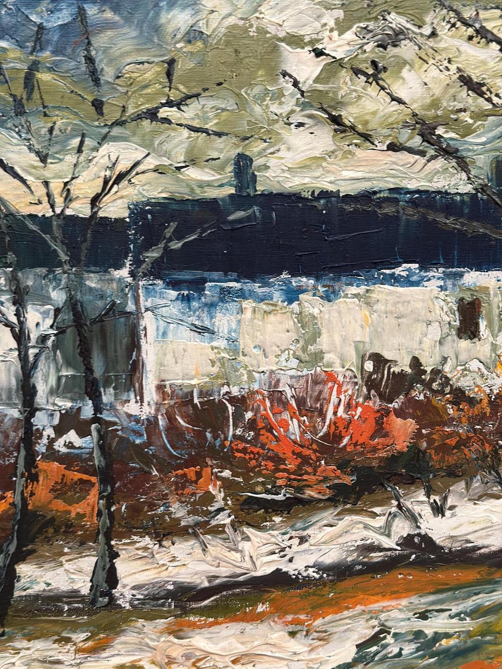 “Landscape with Houses and Trees” by Stig Hallblom