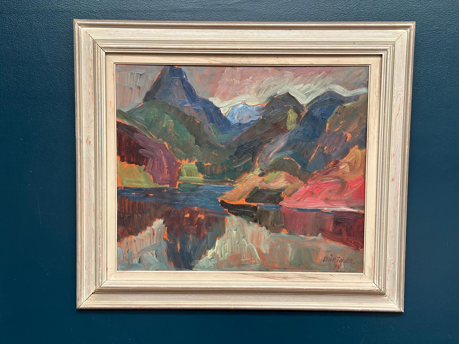 “Färgstarkt landskap” by Gustaf Börtner 1946