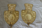 Large Baroque Style Mid-Century Brass Swedish Sconces