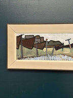 “Coastal Landscape with Beached Boats” by Ivar Ekelund (1908–2002)