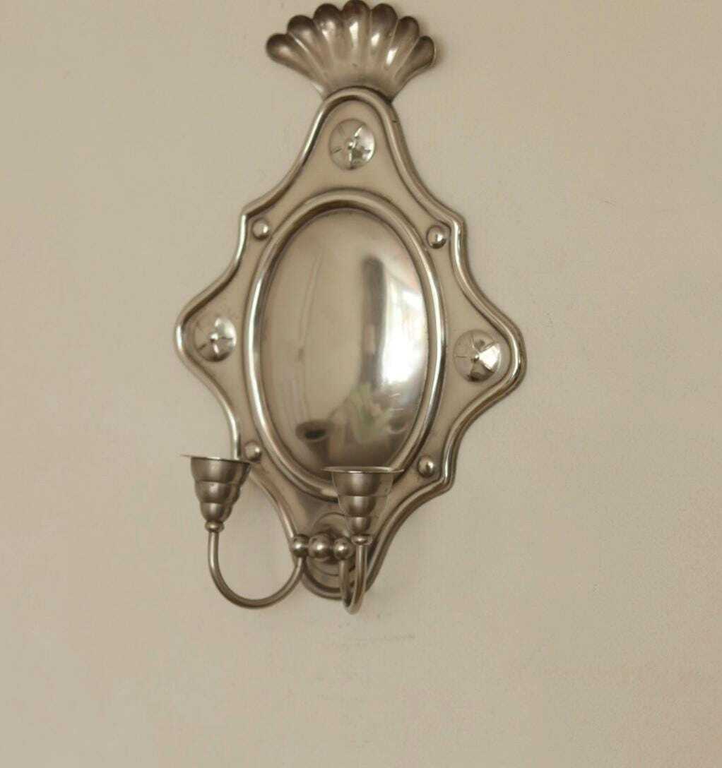 Pair Of Mid Century Swedish Pewter Sconces