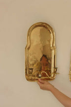Pair Of Mid Century Swedish Brass Sconces