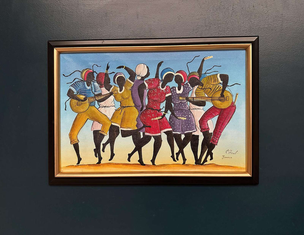 “Dancing Figures with Instruments” by R. Shaw